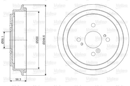 Тормозный барабан VALEO 237044