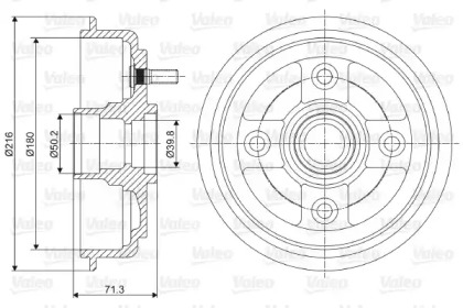 Тормозный барабан VALEO 237052