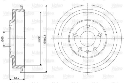 Тормозный барабан VALEO 237054