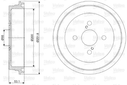 Тормозный барабан VALEO 237057