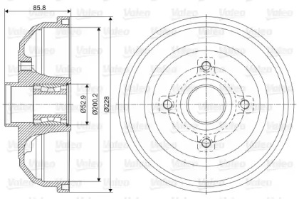 Тормозный барабан VALEO 237058