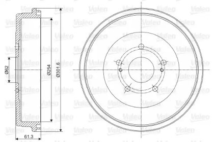 Тормозный барабан VALEO 237063