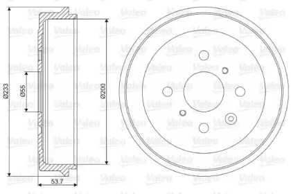 Тормозный барабан VALEO 237064