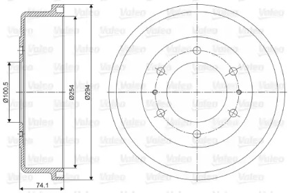 Тормозный барабан VALEO 237065