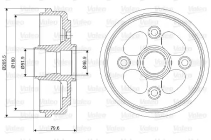 Тормозный барабан VALEO 237067