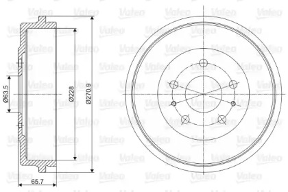 Тормозный барабан VALEO 237069