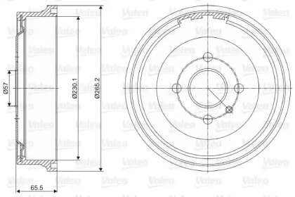 Тормозный барабан VALEO 237072