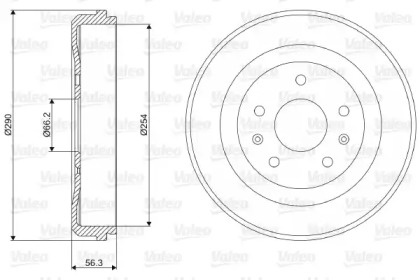 Тормозный барабан VALEO 237074