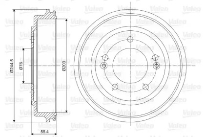 Тормозный барабан VALEO 237076