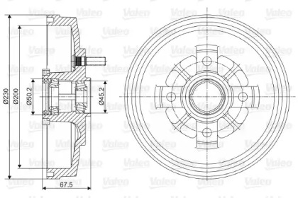 Тормозной барабан VALEO 237077