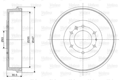 Тормозный барабан VALEO 237080