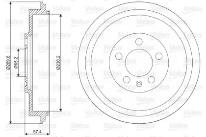 Тормозный барабан VALEO 237085