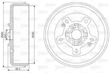 Тормозный барабан VALEO 237087