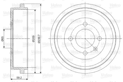 Тормозный барабан VALEO 237096