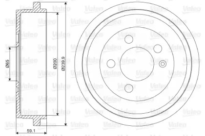 Тормозный барабан VALEO 237099