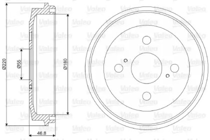 Тормозный барабан VALEO 237109