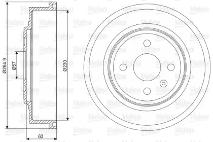 Тормозный барабан VALEO 237110