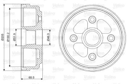 Тормозный барабан VALEO 237111