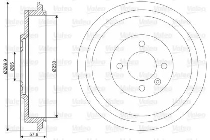 Тормозный барабан VALEO 237113