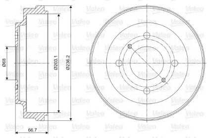 Тормозный барабан VALEO 237115