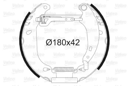 Комлект тормозных накладок VALEO 554637