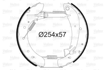 Комлект тормозных накладок VALEO 554881