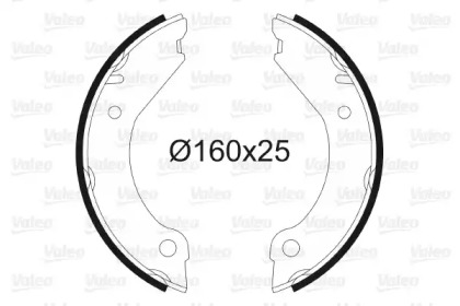 Комплект тормозных колодок, стояночная тормозная система VALEO 562765