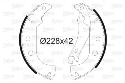 Комлект тормозных накладок VALEO 562787