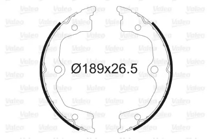Комлект тормозных накладок VALEO 564165