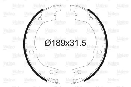 Комлект тормозных накладок VALEO 564170