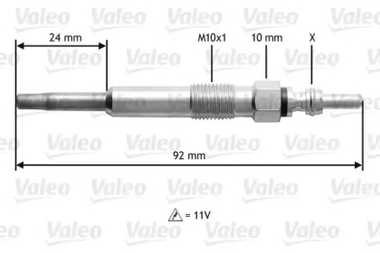 Свеча накаливания VALEO 345104