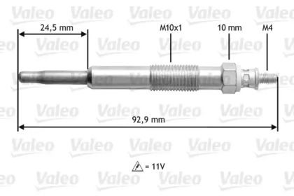 Свеча накаливания VALEO 345106