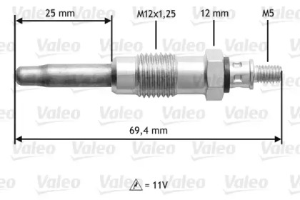 Свеча накаливания VALEO 345107