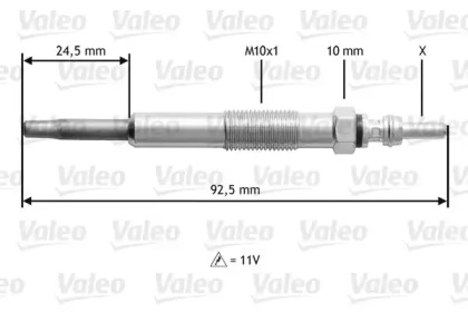 Свеча накаливания VALEO 345109