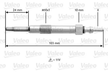 Свеча накаливания VALEO 345114