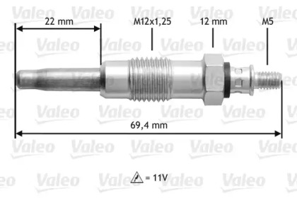 Свеча накаливания VALEO 345116