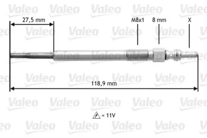 Свеча накаливания VALEO 345118