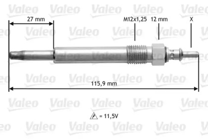 Свеча накаливания VALEO 345129