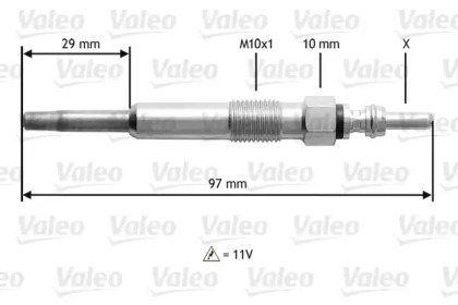 Свеча накаливания VALEO 345136