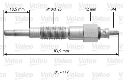 Свеча накаливания VALEO 345180