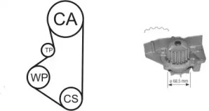 Водяной насос + комплект зубчатого ремня AIRTEX WPK-136103