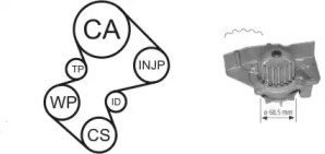 Водяной насос + комплект зубчатого ремня AIRTEX WPK-136105