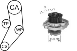 Водяной насос + комплект зубчатого ремня AIRTEX WPK-166101