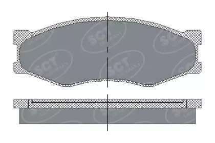 Комплект тормозных колодок SCT Germany SP 119 PR