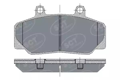 Комплект тормозных колодок, дисковый тормоз SCT Germany SP 166 PR