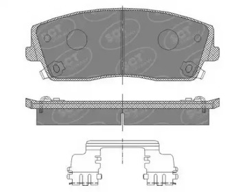 Комплект тормозных колодок SCT Germany SP 465 PR