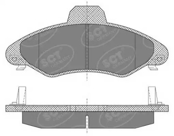 Комплект тормозных колодок SCT Germany SP 614 PR