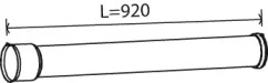Труба выхлопного газа DINEX 21105