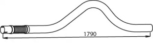 Труба выхлопного газа DINEX 21167