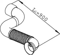 Труба выхлопного газа DINEX 22141